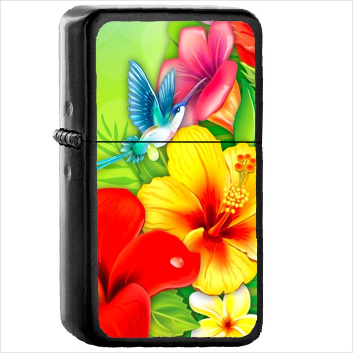 Artistic Spring Oil Windproof Black Lighter Briquet Encendedor L3559