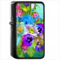 Artistic Spring Oil Windproof Black Lighter Briquet Encendedor L3560