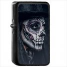 Artistic Sugar Skull Oil Windproof Black Lighter Briquet Encendedor L2809