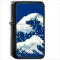 Artistic The Great Wave off Kanagawa Oil Windproof Black Lighter Briquet Encendedor L786