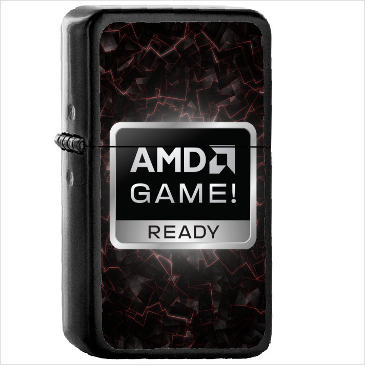 Technology AMD Oil Windproof Black Lighter Briquet Encendedor L2246