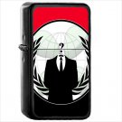 Technology Anonymous Oil Windproof Black Lighter Briquet Encendedor L2210