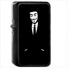 Technology Anonymous Oil Windproof Black Lighter Briquet Encendedor L2650