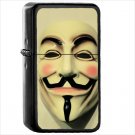 Technology Anonymous Oil Windproof Black Lighter Briquet Encendedor L3219