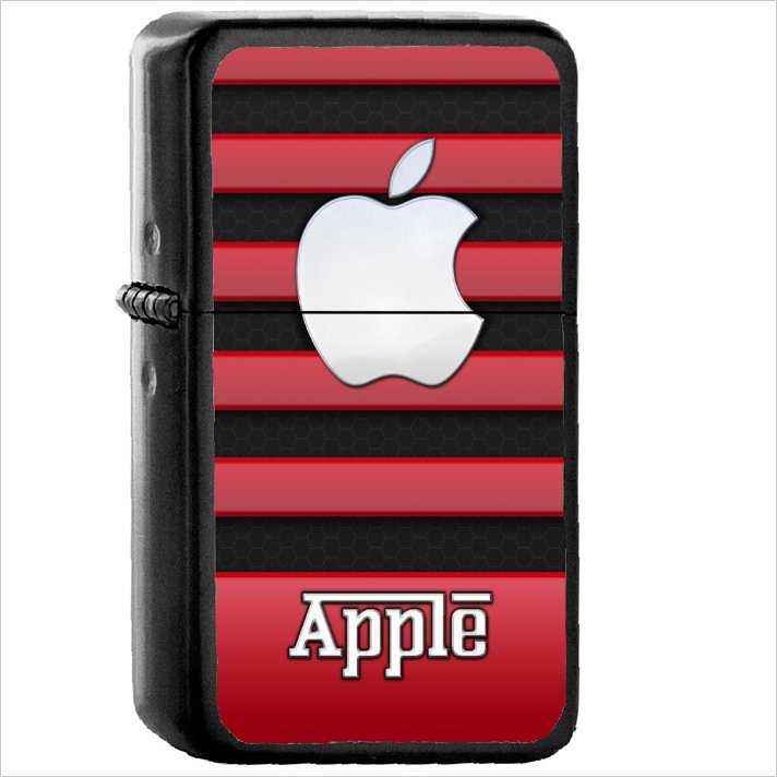 Technology Apple Oil Windproof Black Lighter Briquet Encendedor L1167