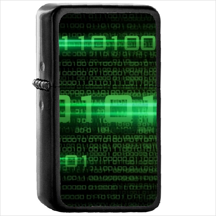 Technology Binary Oil Windproof Black Lighter Briquet Encendedor L1789