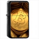 Technology Bitcoin Oil Windproof Black Lighter Briquet Encendedor L3188