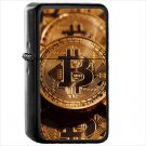 Technology Bitcoin Oil Windproof Black Lighter Briquet Encendedor L3685