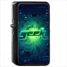 Technology Geek Oil Windproof Black Lighter Briquet Encendedor L3098