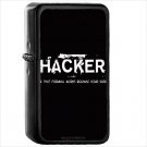 Technology Hacker Oil Windproof Black Lighter Briquet Encendedor L2762