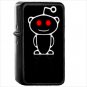 Technology Reddit Oil Windproof Black Lighter Briquet Encendedor L1812