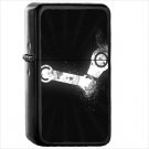 Technology Steam Oil Windproof Black Lighter Briquet Encendedor L2615