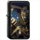 Cyborg Oil Windproof Black Lighter Briquet Encendedor L111