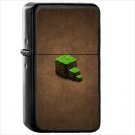 Minecraft Oil Windproof Black Lighter Briquet Encendedor L20
