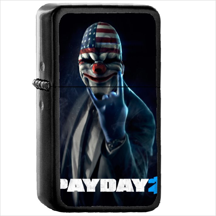 Payday 2 Payday Oil Windproof Black Lighter Briquet Encendedor L196