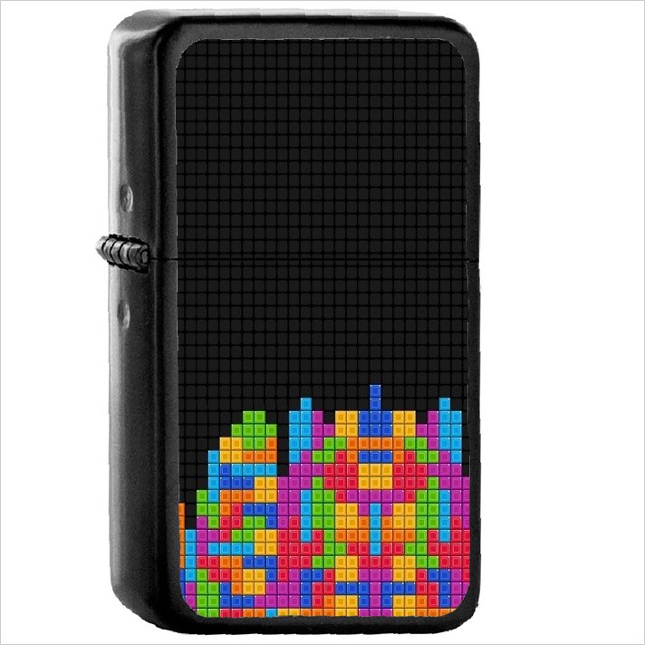 Tetris Oil Windproof Black Lighter Briquet Encendedor L607