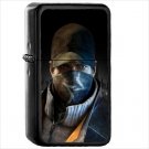 Watch Dogs Oil Windproof Black Lighter Briquet Encendedor L455