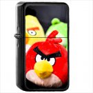 Video Game Angry Birds Oil Windproof Black Lighter Briquet Encendedor L1034
