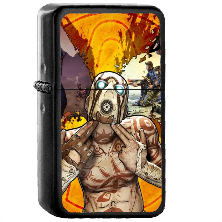 Video Game Borderlands Oil Windproof Black Lighter Briquet Encendedor L1171