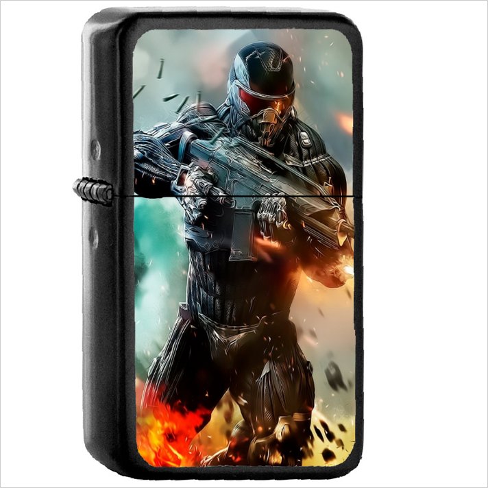 Video Game Crysis 2 Crysis Oil Windproof Black Lighter Briquet Encendedor L988
