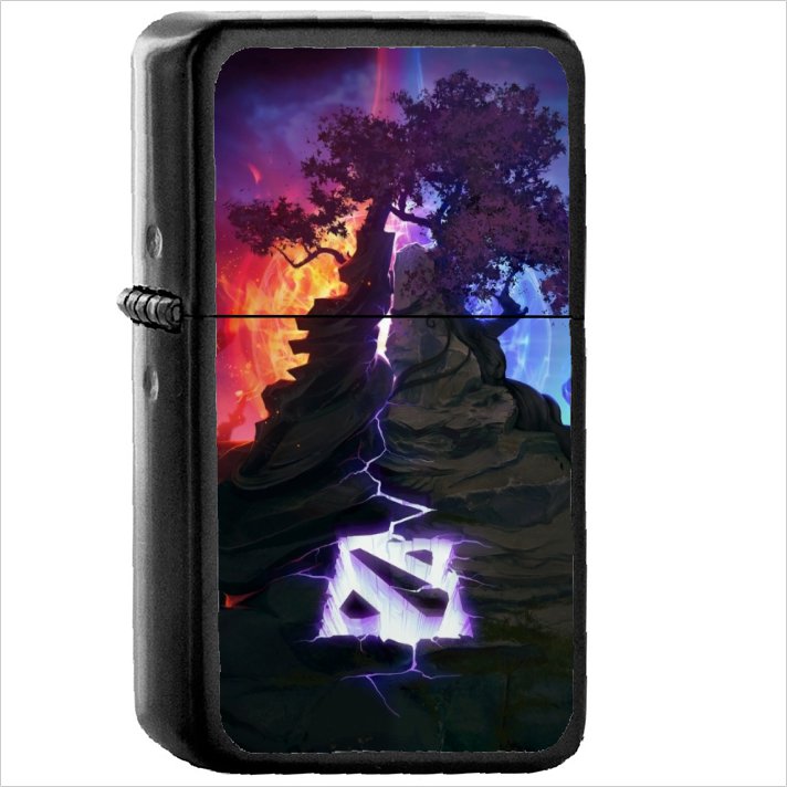 Video Game DotA 2 Dota Oil Windproof Black Lighter Briquet Encendedor L993