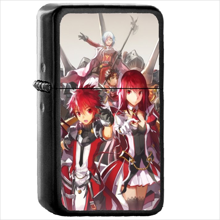 Video Game Elsword Oil Windproof Black Lighter Briquet Encendedor L2132