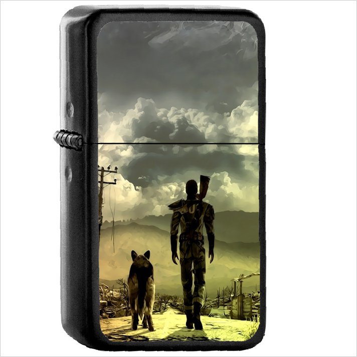 Video Game Fallout 3 Oil Windproof Black Lighter Briquet Encendedor L1553