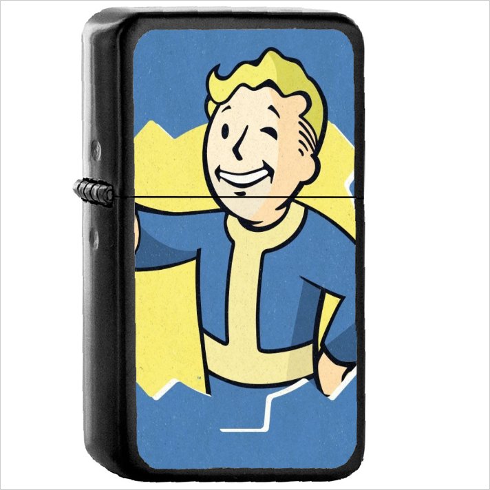 Video Game Fallout 4 Oil Windproof Black Lighter Briquet Encendedor L2871