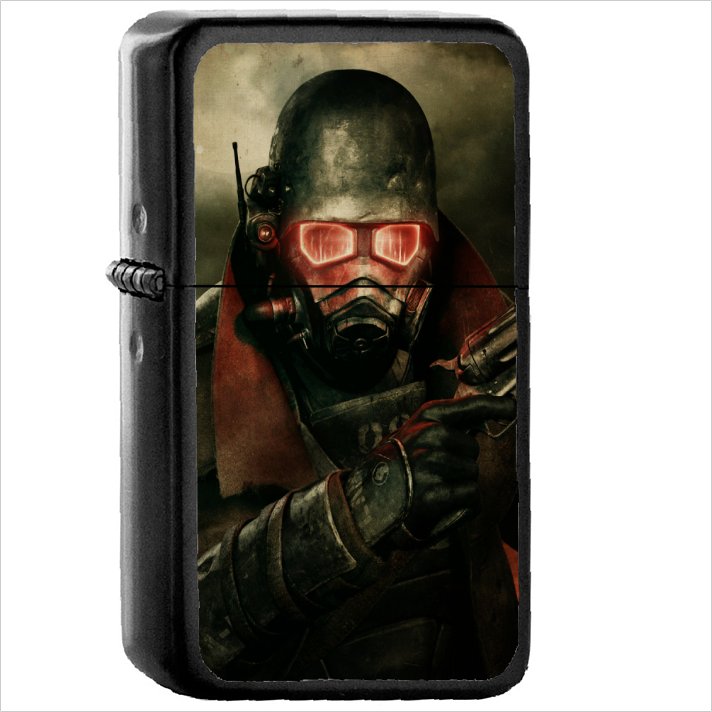 Video Game Fallout Oil Windproof Black Lighter Briquet Encendedor L3474