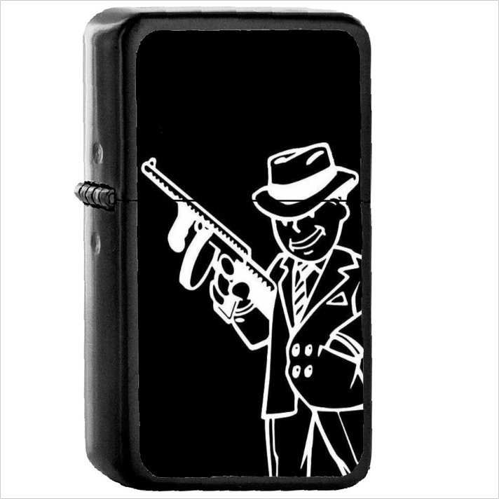 Video Game Fallout Oil Windproof Black Lighter Briquet Encendedor L1225
