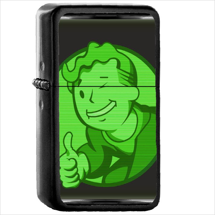 Video Game Fallout Oil Windproof Black Lighter Briquet Encendedor L1469