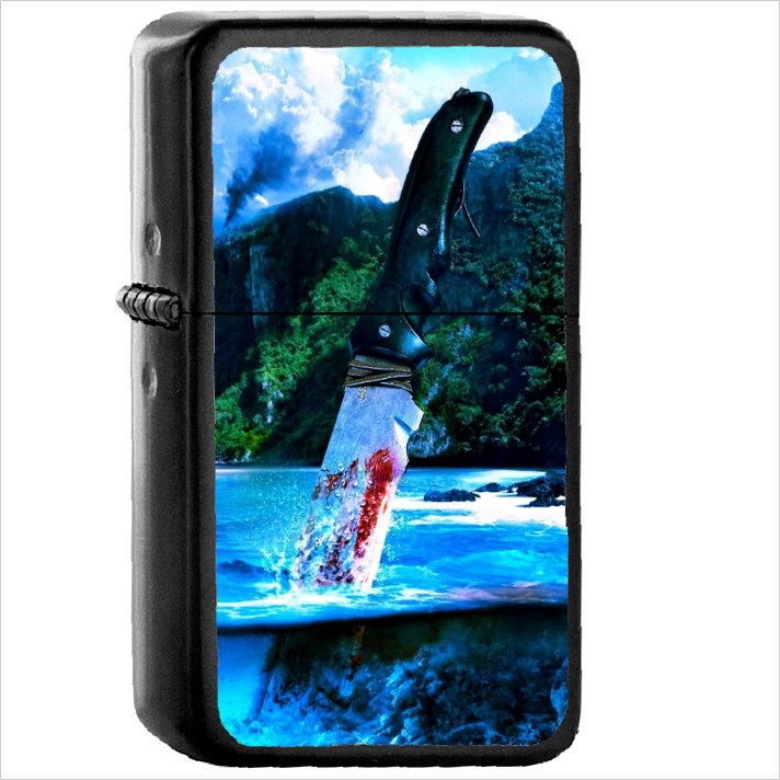 Video Game Far Cry 3 Far Cry Oil Windproof Black Lighter Briquet Encendedor L3249