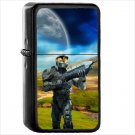 Video Game Halo Oil Windproof Black Lighter Briquet Encendedor L1600