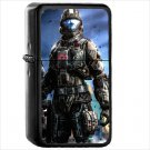 Video Game Halo Oil Windproof Black Lighter Briquet Encendedor L3073