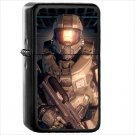 Video Game Halo Oil Windproof Black Lighter Briquet Encendedor L3425