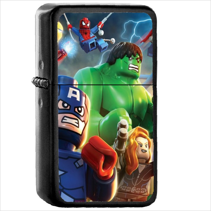 Video Game LEGO Marvel Super Heroes Lego Oil Windproof Black Lighter Briquet Encendedor L1854
