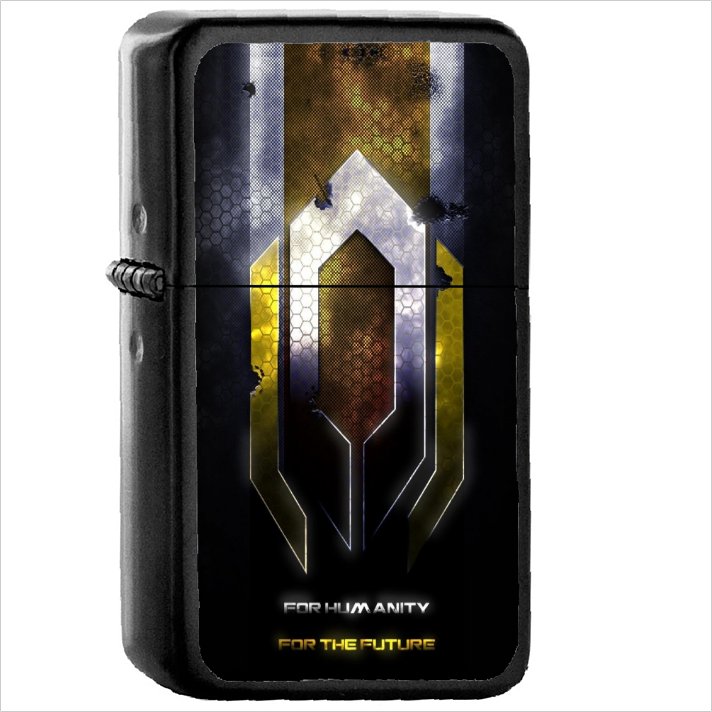 Video Game Mass Effect Oil Windproof Black Lighter Briquet Encendedor L2127