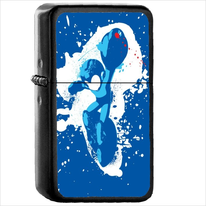 Video Game Mega Man 7 Japan Japanese - Oil Windproof Black Lighter Briquet Encendedor L1006