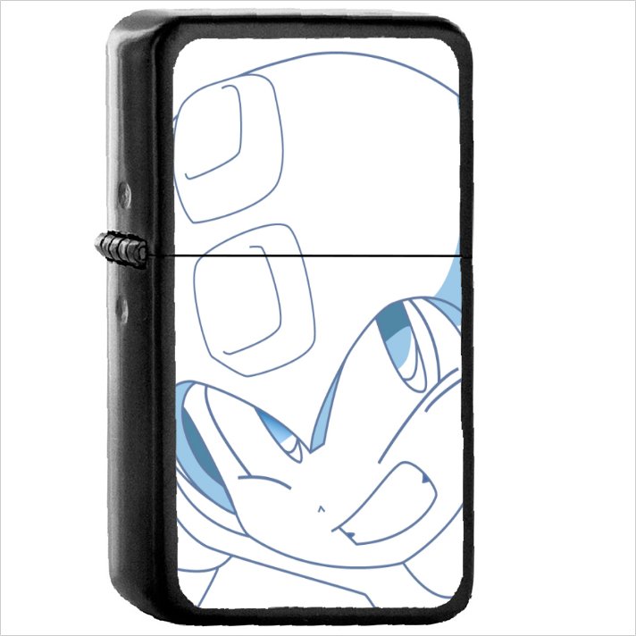 Video Game Japanese Mega Man Japan Oil Windproof Black Lighter Briquet Encendedor L3079