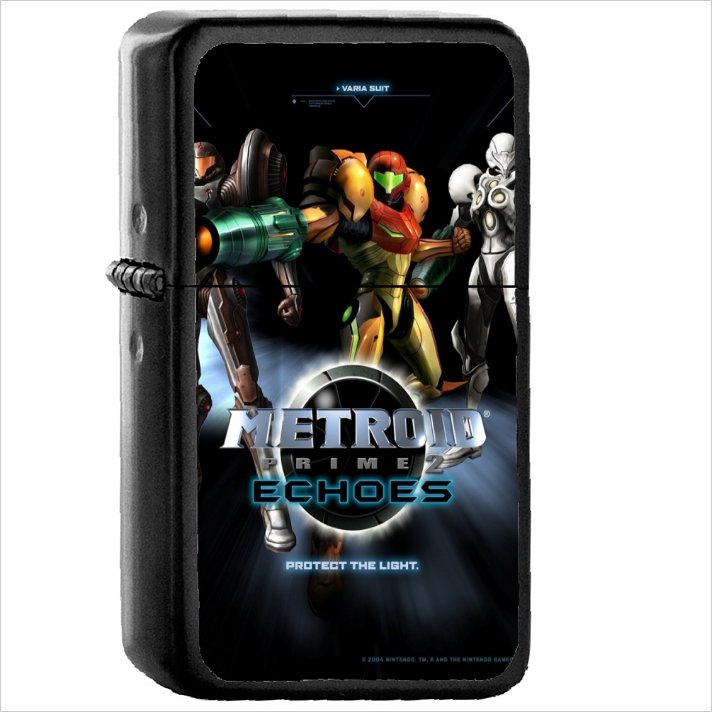 Video Game Metroid Oil Windproof Black Lighter Briquet Encendedor L1593