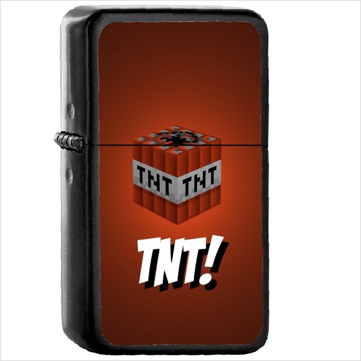 Video Game Minecraft Oil Windproof Black Lighter Briquet Encendedor L1082