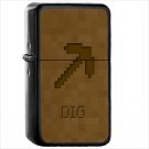 Video Game Minecraft Oil Windproof Black Lighter Briquet Encendedor L1653