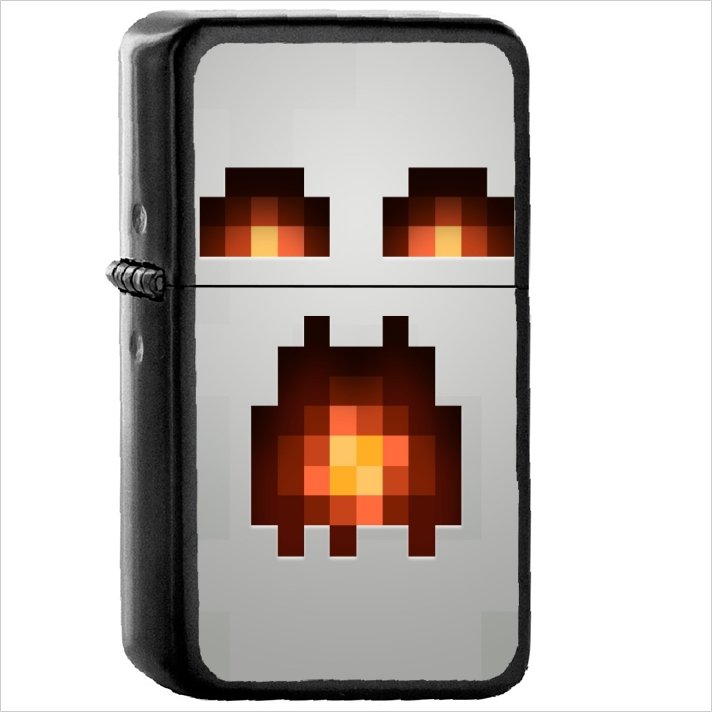 Video Game Minecraft Oil Windproof Black Lighter Briquet Encendedor L2312