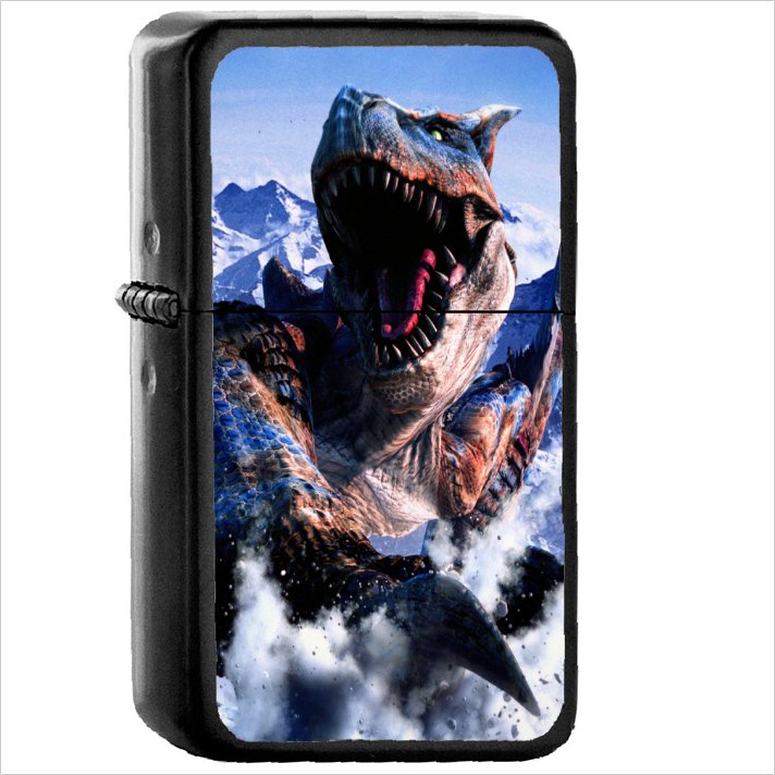 Video Game Monster Hunter Oil Windproof Black Lighter Briquet Encendedor L3544