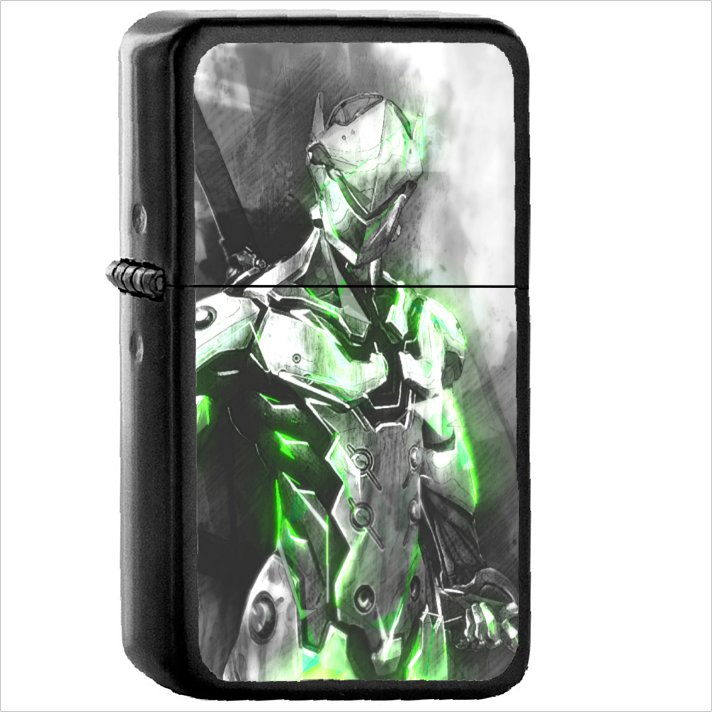 Video Game Overwatch Oil Windproof Black Lighter Briquet Encendedor L2790