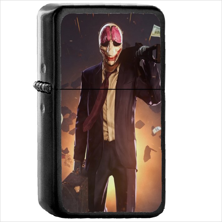 Video Game Payday 2 Payday Oil Windproof Black Lighter Briquet Encendedor L3500