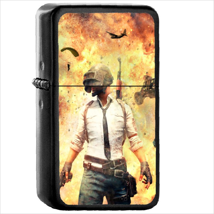 Video Game PlayerUnknown's Battlegrounds PUBG Oil Windproof Black Lighter Briquet Encendedor L3354