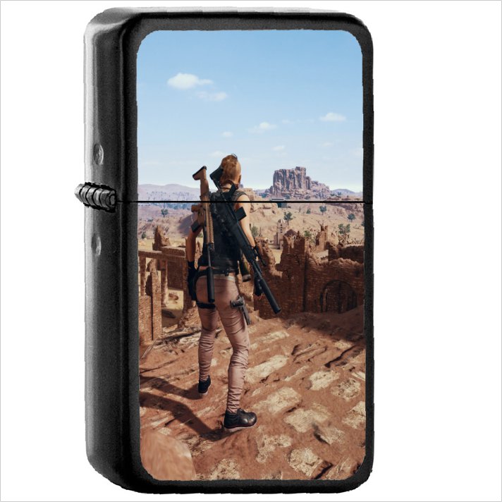 Video Game PlayerUnknown's Battlegrounds PUBG Oil Windproof Black Lighter Briquet Encendedor L3388