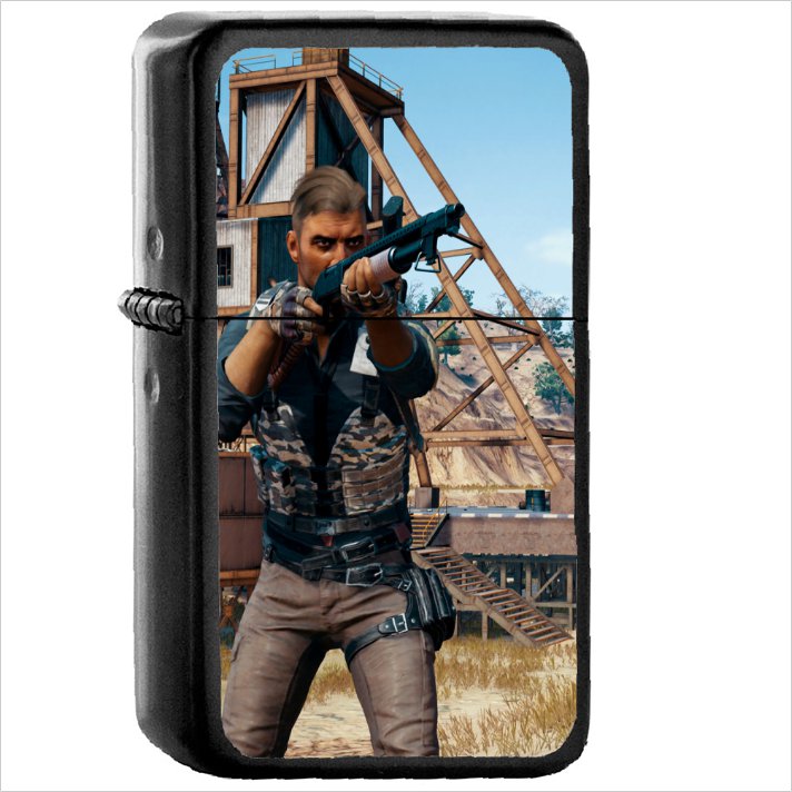 Video Game PlayerUnknown's Battlegrounds PUBG Oil Windproof Black Lighter Briquet Encendedor L3389