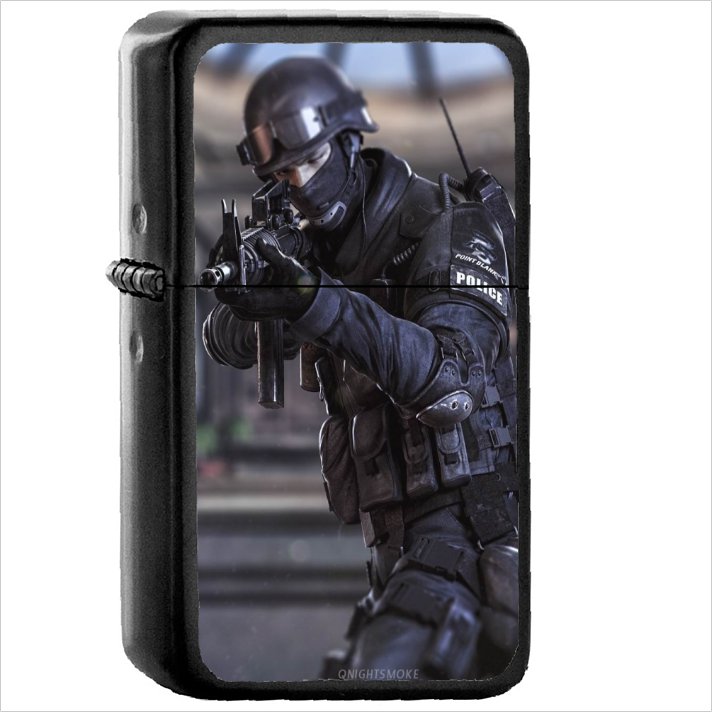 Video Game Point Blank Oil Windproof Black Lighter Briquet Encendedor L1688